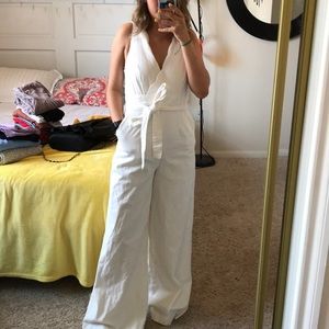 white chino jumpsuit
